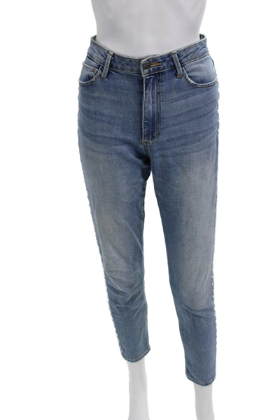 Joes Women Ankle Cropped High Rise Blue Jeans Juniors Size 27
