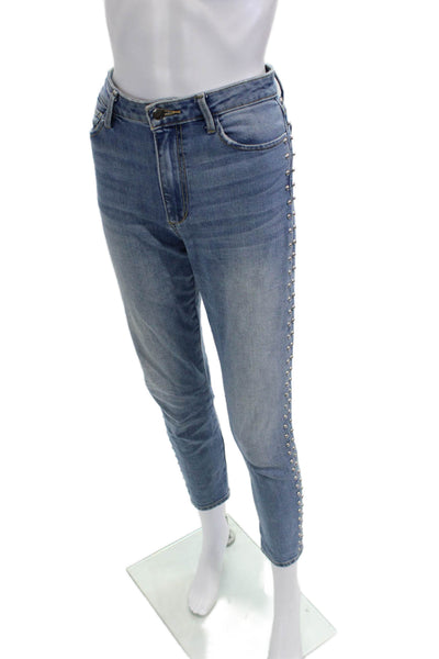 Joes Women Ankle Cropped High Rise Blue Jeans Juniors Size 27