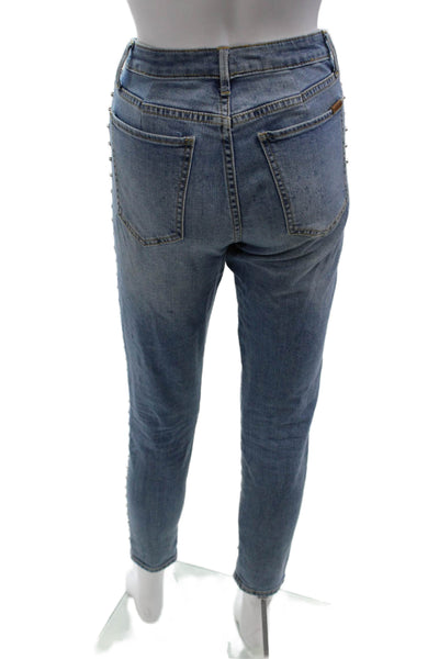 Joes Women Ankle Cropped High Rise Blue Jeans Juniors Size 27