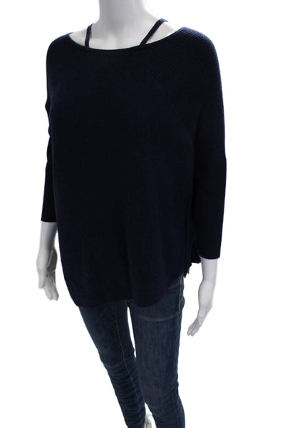 Karen Millen Unisex Pullover Wool Sweater Dark Blue Size XS