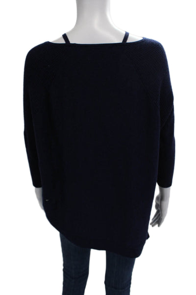 Karen Millen Unisex Pullover Wool Sweater Dark Blue Size XS