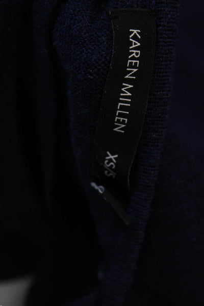 Karen Millen Unisex Pullover Wool Sweater Dark Blue Size XS