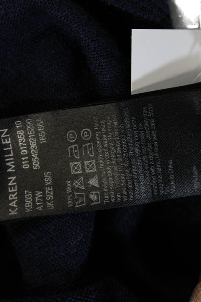 Karen Millen Unisex Pullover Wool Sweater Dark Blue Size XS