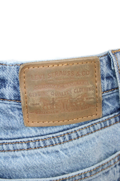 Levis Women Mom Cropped High Rise Light Blue Jeans Size 26