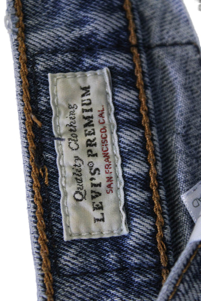 Levis Women Mom Cropped High Rise Light Blue Jeans Size 26