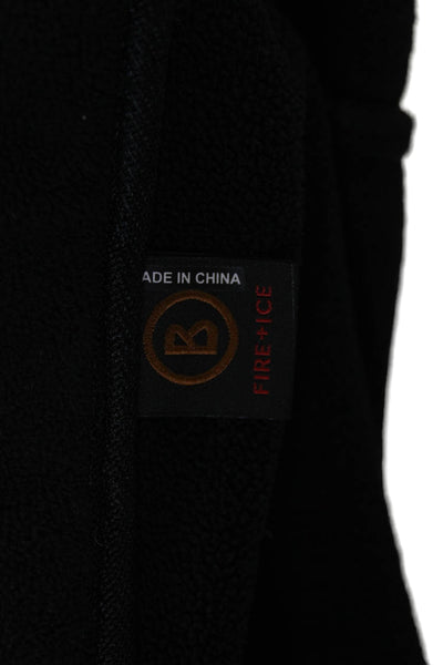 Fire + Ice Womens Quilted Windbreaker Jacket Black Zip Long Sleeve Size S