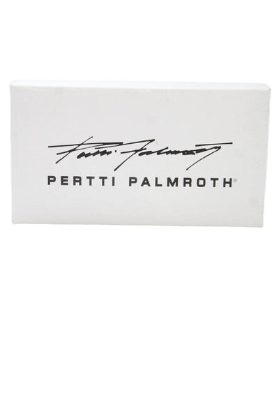 Pertti Palmroth Womens Closed Toe Ankle Strap Gold Tone Pumps Black Size 6.5