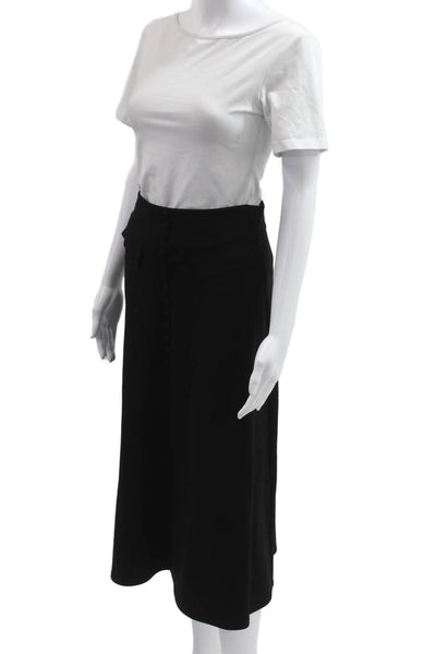 Jane Atelier Womens A-Line Midi Skirt Black Size 2