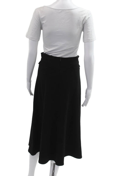 Jane Atelier Womens A-Line Midi Skirt Black Size 2