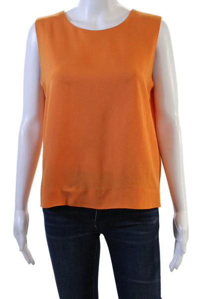 Moschino Cheap & Chic Womens Orange Sleeveless Blouse Round Neck Size 10