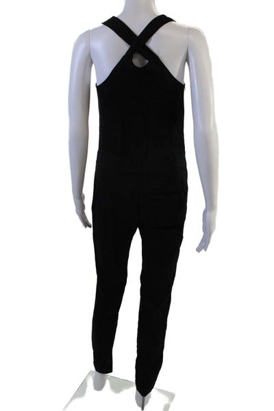 A.L.C. Womens Jumpsuit Black Scoop Neck Sleeveless Size 0