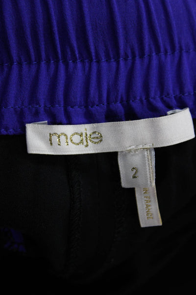 Maje Womens Jogger Sweatpants Black Drawstring Size 2