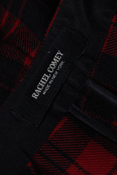 Rachel Comey Womens Cropped Plaid Pants Black Zip Size 0