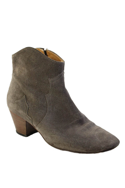 Sergio Rossi Womens Suede Knee High Gold Tone Boots Brown Size 38.5 8.5