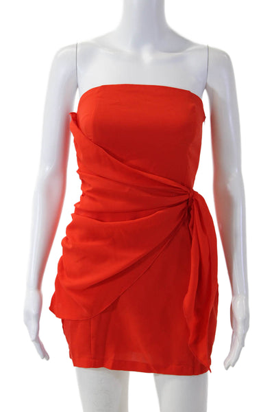 Superdown Womens Bodycon Mini Red Sleeveless Zip Polyester Dress Size XS