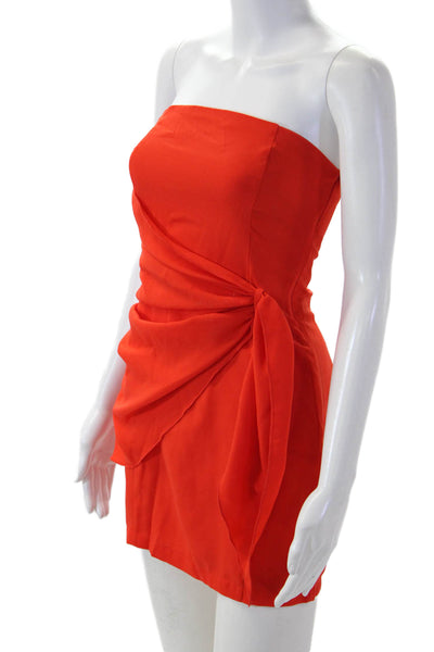 Superdown Womens Bodycon Mini Red Sleeveless Zip Polyester Dress Size XS