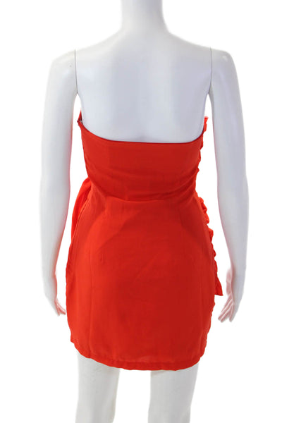 Superdown Womens Bodycon Mini Red Sleeveless Zip Polyester Dress Size XS