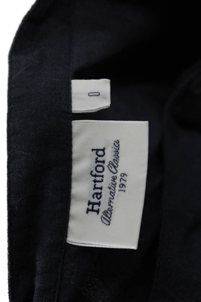 Hartford Women Shirt Dress Black Cotton Short Sleeve Boho Size 0