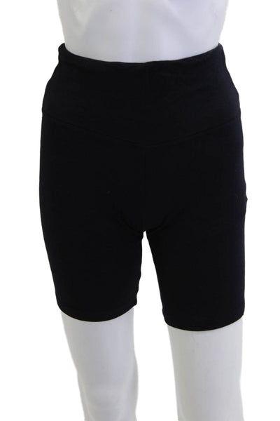 Bleusalt Unisex Biker Black Tencel Modal Shorts Size 2