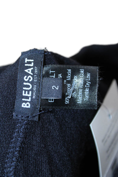 Bleusalt Unisex Biker Black Tencel Modal Shorts Size 2