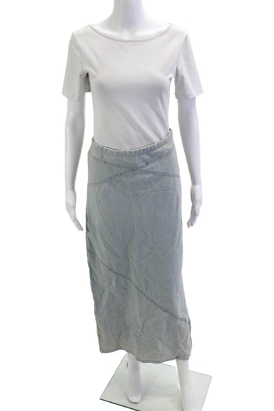 Free People Womens Juniors Maxi Pencil Skirt Gray Cotton Solid Size 6