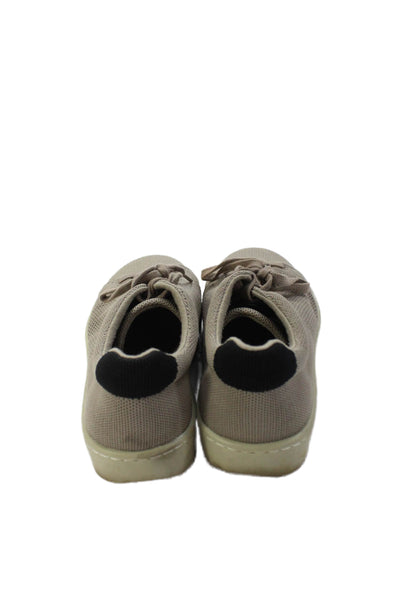 Vince Womens Knitted Low Top Sneakers Shoes Brown Size 7.5
