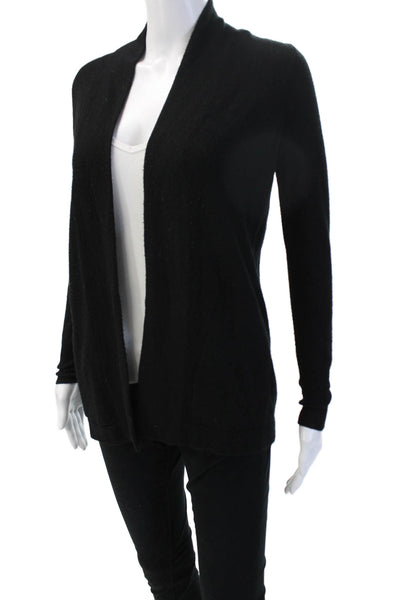 J Crew Womens Cardigan Black 100% Cashmere Long Sleeve Size 2XS
