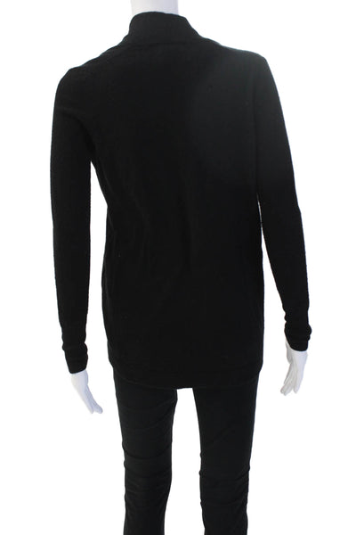 J Crew Womens Cardigan Black 100% Cashmere Long Sleeve Size 2XS