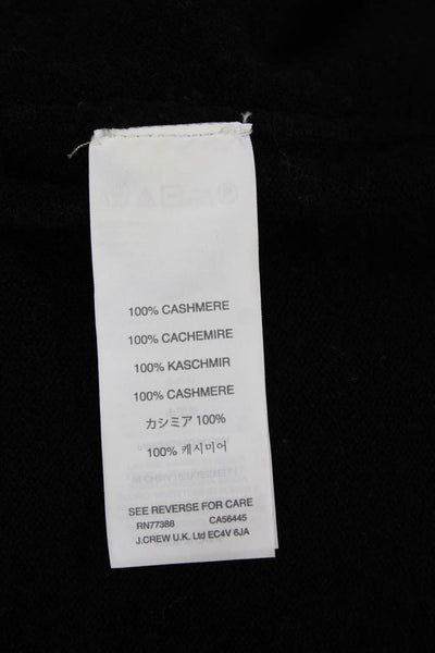 J Crew Womens Cardigan Black 100% Cashmere Long Sleeve Size 2XS