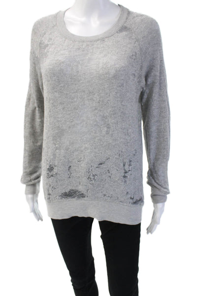 IRO Jeans Womens Pullover Sweatshirt Gray Crew Neck Long Sleeve Size S