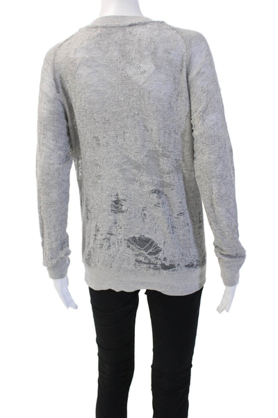 IRO Jeans Womens Pullover Sweatshirt Gray Crew Neck Long Sleeve Size S