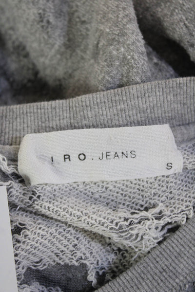 IRO Jeans Womens Pullover Sweatshirt Gray Crew Neck Long Sleeve Size S