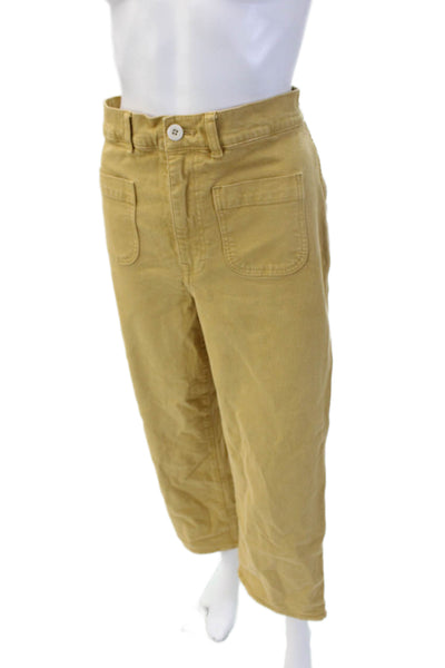 Madewell Women Beige Cropped Khakis Size 29