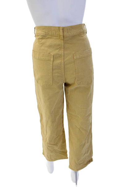 Madewell Women Beige Cropped Khakis Size 29