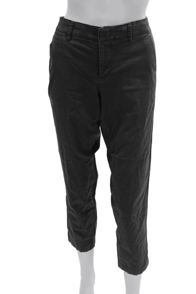 Vince Unisex Dark Gray Cropped Ankle Chino Pants Size 6