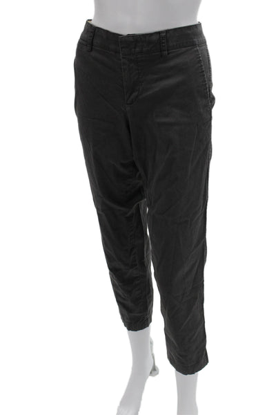 Vince Unisex Dark Gray Cropped Ankle Chino Pants Size 6