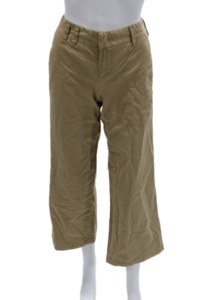 Vince Womens Chino Pants Beige Cotton Blend Button 25 Inseam Size 6