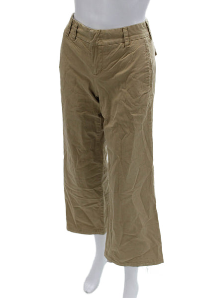 Vince Womens Chino Pants Beige Cotton Blend Button 25 Inseam Size 6