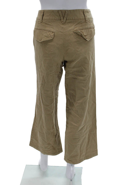 Vince Womens Chino Pants Beige Cotton Blend Button 25 Inseam Size 6