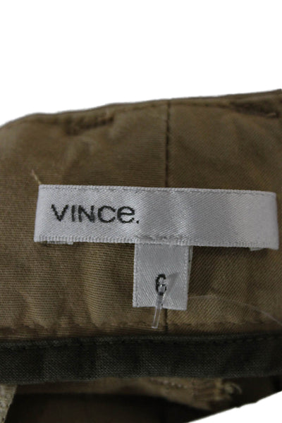 Vince Womens Chino Pants Beige Cotton Blend Button 25 Inseam Size 6