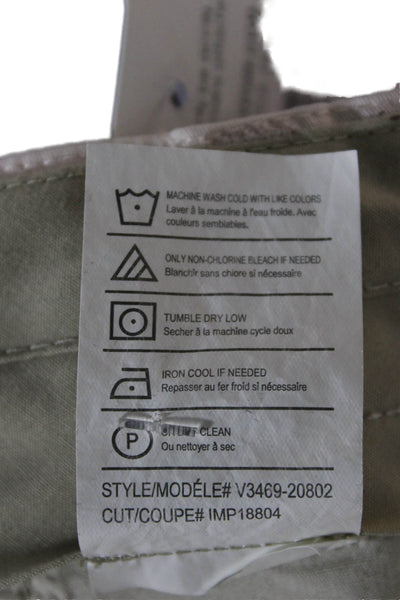 Vince Womens Cropped Chino Pants Beige Button Size 8