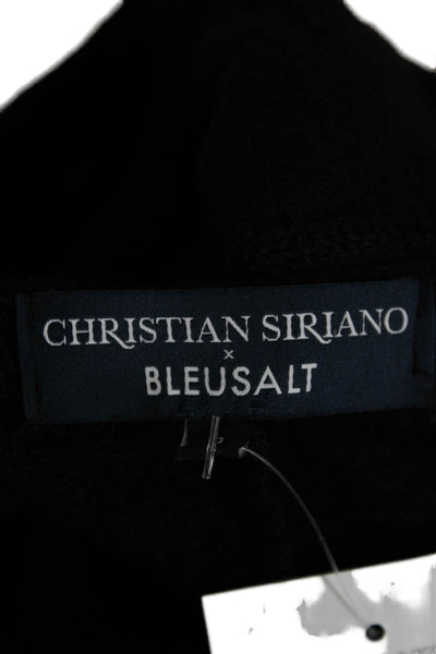 Christian Siriano Women Sleeveless Black Cotton Blend Sweater Size 1