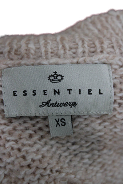 Essentiel Antwerp Unisex Pullover Sweater Beige Polka Dot Size XS