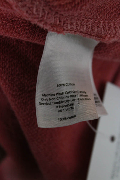 Vineyard Vines Women Pullover Sweatshirt Pink Zip Mockneck Cotton Size M