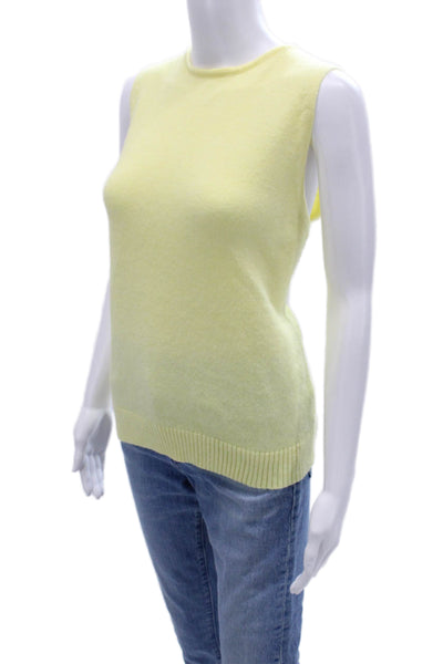 MISSGUIDED Womens Sweater Vest Yellow Crew Neck Sleeveless Size S
