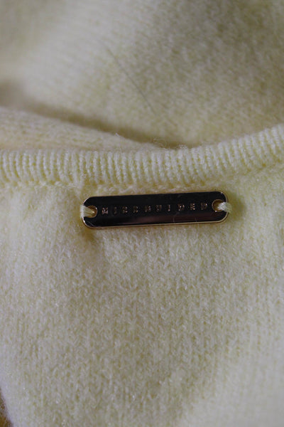MISSGUIDED Womens Sweater Vest Yellow Crew Neck Sleeveless Size S