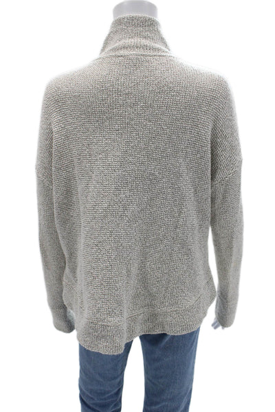 Sweaty Betty Unisex Gray Full Zip Sweater High Neck Long Sleeve Size M
