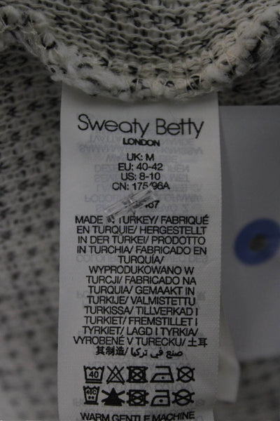 Sweaty Betty Unisex Gray Full Zip Sweater High Neck Long Sleeve Size M