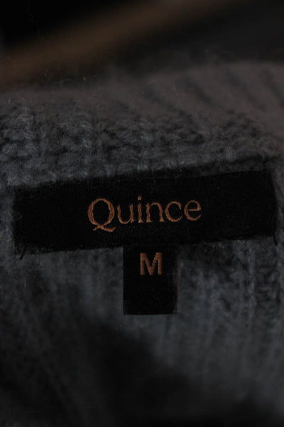Quince Unisex Pullover Sweater Gray Acrylic Blend Crew Neck Long Sleeve Size M