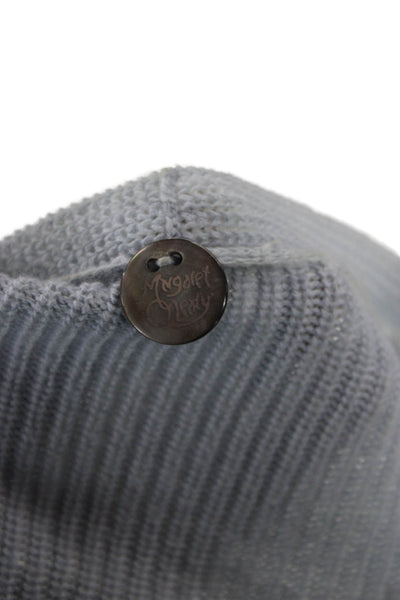 Margaret OLeary Unisex Gray V-Neck Cotton Pullover Button Long Sleeve Size L
